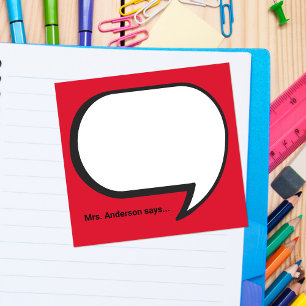 Teacher's Personalized thinking bubble Post-it Notes