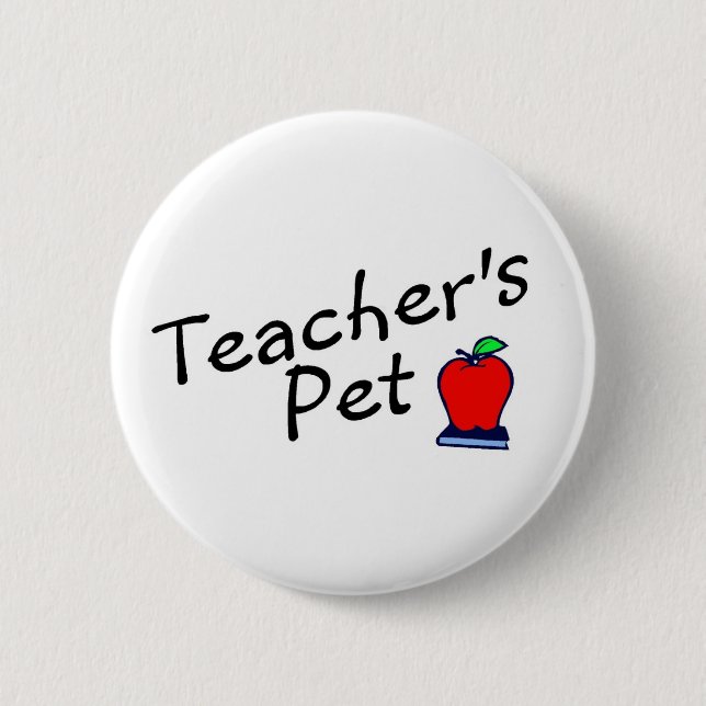 Teachers Pet Apple 6 Cm Round Badge (Front)