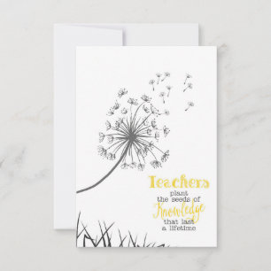 Teachers Plant The Seeds Of Knowledge Thank You Card