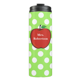 Teachers Polka Dot Custom Thermal Tumbler