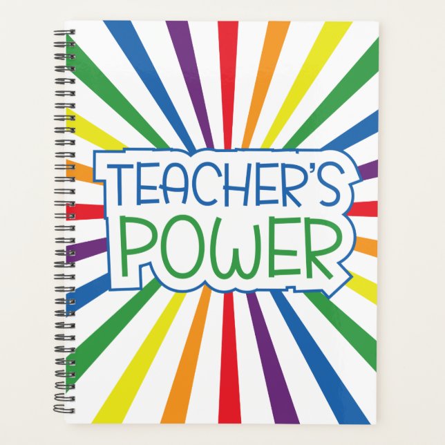 Teacher's Power Rainbow Planner (Front)