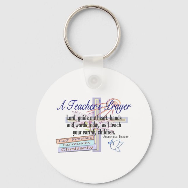 Teacher's Prayer Gifts---Unique Teacher Key Ring (Front)