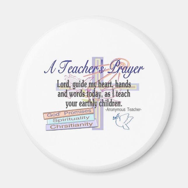 Teacher's Prayer Gifts---Unique Teacher Magnet (Front)