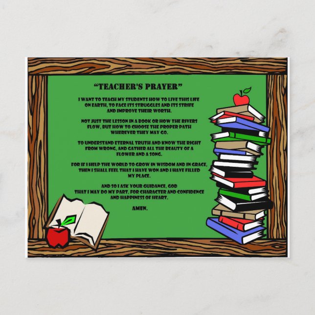 teachers prayer postcard (Front)