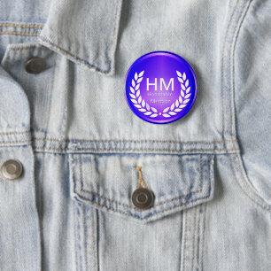 Teacher's Purple Honorable Mention Award 6 Cm Round Badge