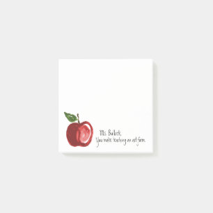 Teacher's Quote with Apple Personalised 3 x 3 Post-it Notes