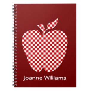 Teacher's Red Checked Apple Notebook