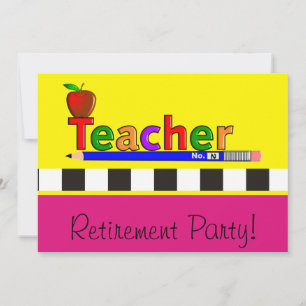 Teachers Retirement Party Invitations
