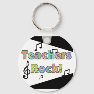 Teachers Rock Key Ring