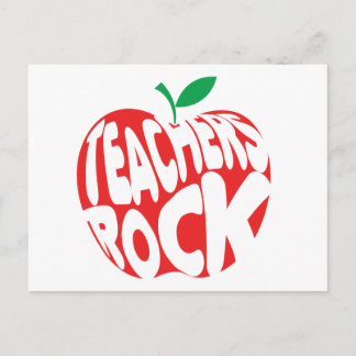 Teachers Rock Postcard