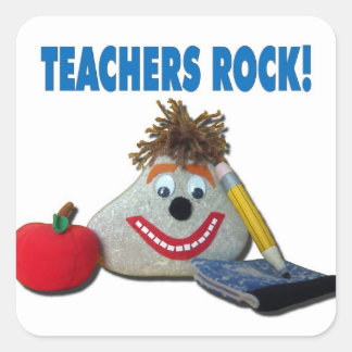 Teachers Rock! White Sticker