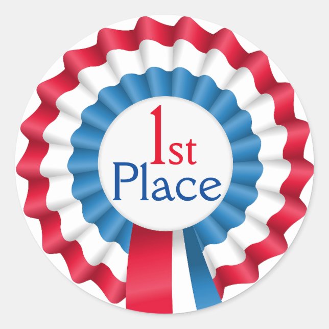 Teacher's Rosette Ribbon Award Stickers (Front)