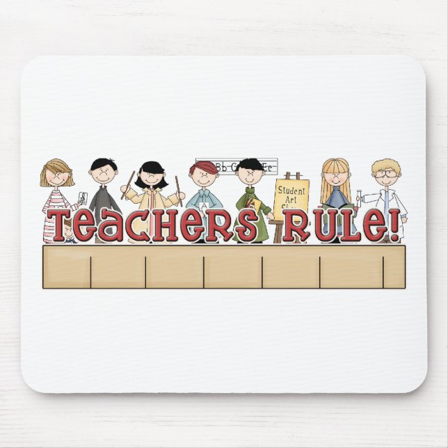 Teachers Rule! Mouse Mat (Front)