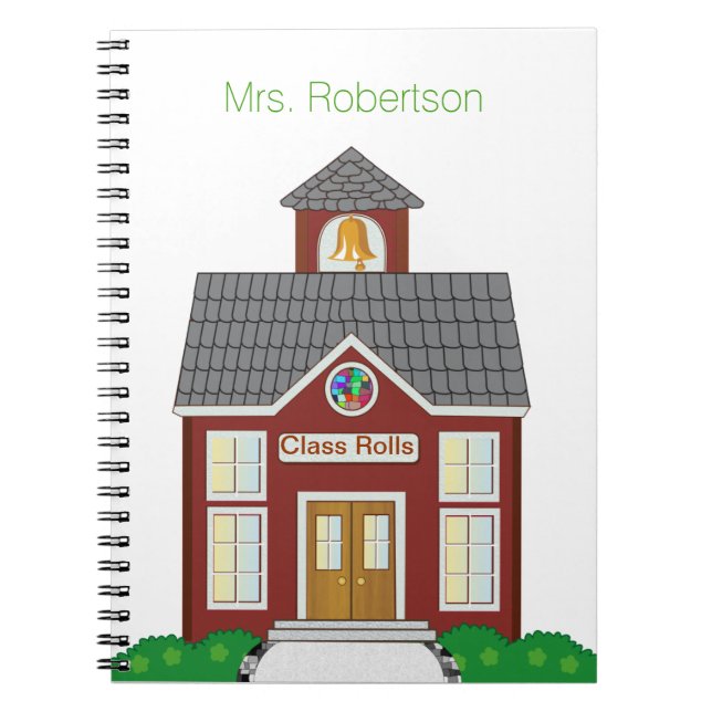 Teacher's School House Custom Notebook (Front)