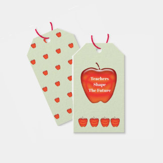 Teachers Shape The Future Red Apple Appreciation Gift Tags