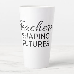 Teachers Shaping Futures Black Gold Motivational  Latte Mug