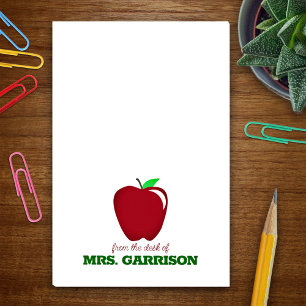 Teacher's Shiny Apple Personalised Notes