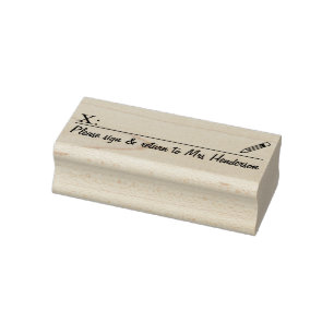 TEACHERS SIGN AND RETURN RUBBER STAMP