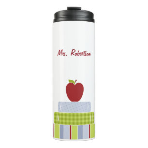 Teachers Stacked Books Custom Thermal Tumbler