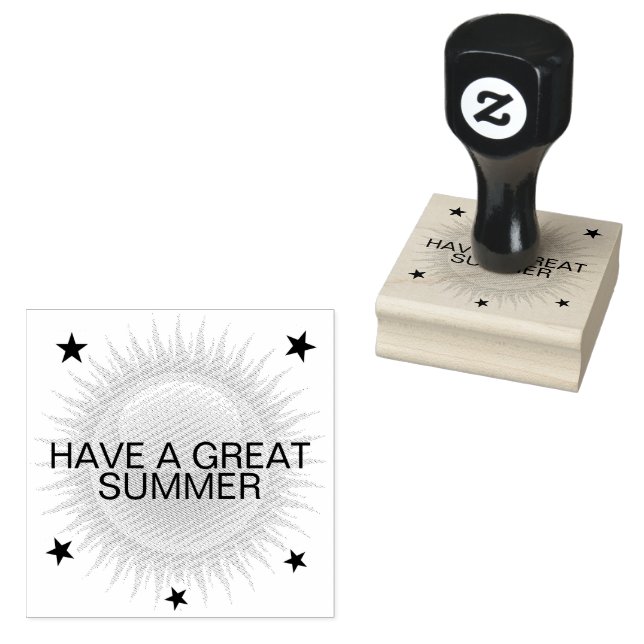 Teachers Student Stars Sun Have A Great Summer Rubber Stamp (Stamped)