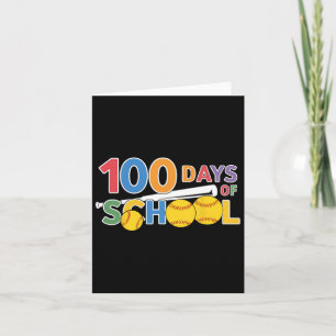 Teachers Students Funny 100 Days Of School Softbyl Card