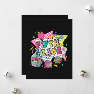 Teachers Students Retro 90s Back To School Holiday Card