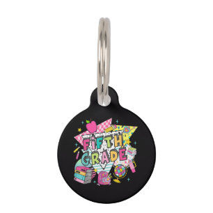 Teachers Students Retro 90s Back To School Pet Tag