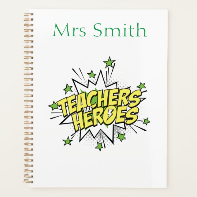 teachers  superhero planner (Front)