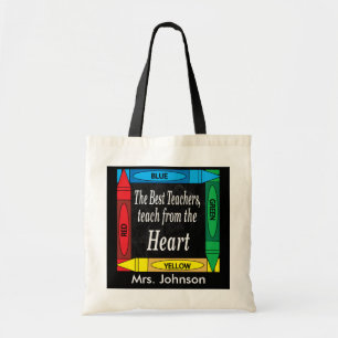 Teachers Teach from the Heart - Personalise Tote Bag