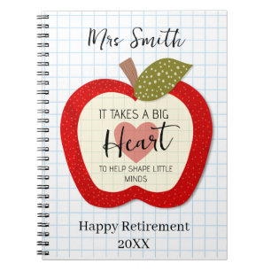 Teachers Teach From the Heart Retirement Notebook 
