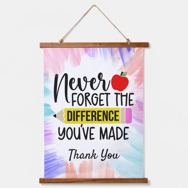 Teachers Thank You  Hanging Tapestry (Front)