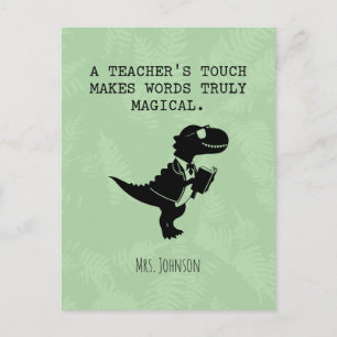 Teacher's Touch Makes Words Truly Magical Postcard