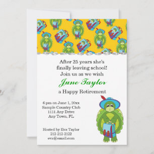 Teachers & Turtles Retirement Party Invitation