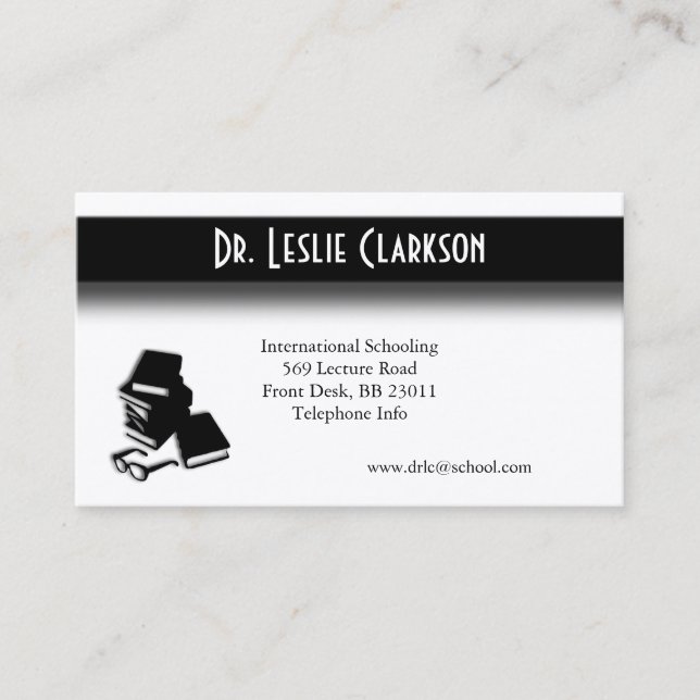 Teachers Unique Business Card (Front)