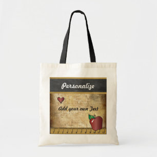 Teacher's Vintage Chalkboard Styled DIY Text Tote Bag