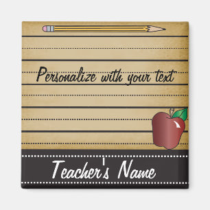 Teacher's Vintage Notepaper Magnet