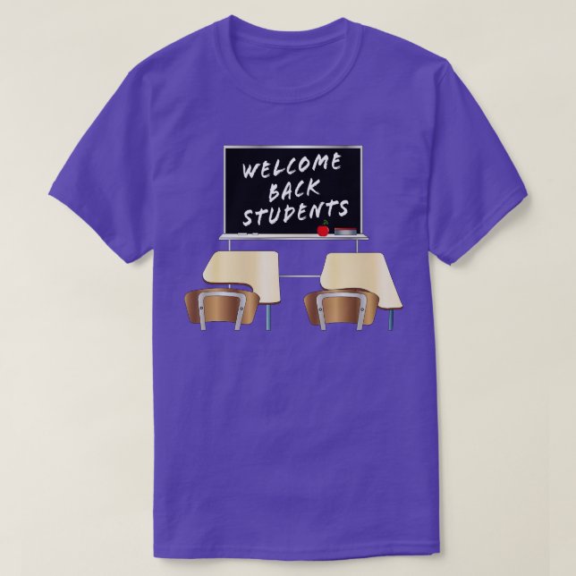 Teachers Welcome Back Students Teaching Educator E T-Shirt (Design Front)