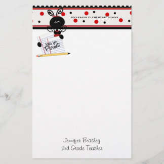 Teacher's Whimsical Ladybug Stationery