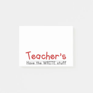 Teacher's Write Stuff Post-It's Post-it Notes