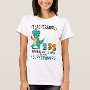 Teachersaurus teacher humour with little dinosaurs T-Shirt