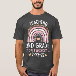 Teaching 2nd Grade On Twosday 2022 Cute 22222 Teac T-Shirt