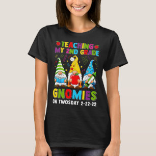 Teaching 2nd Grade On Twosday 22nd 2022 100 Days T-Shirt