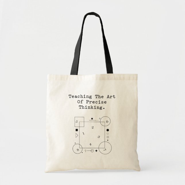 Teaching Art of Precise Thinking | Math Logic Tote Bag (Front)