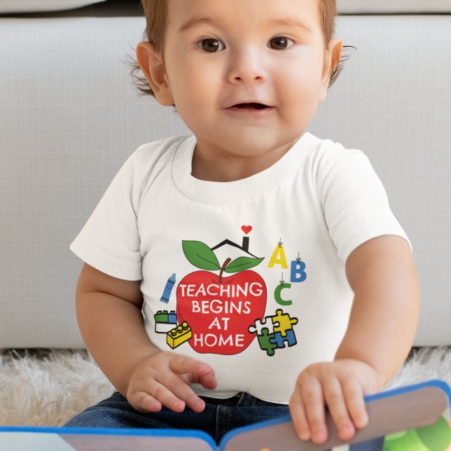 Teaching Begins at Home - Puzzles, Blocks, & ABC's Baby Bodysuit (Creator Uploaded)