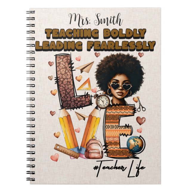 Teaching Boldly Custom Teacher Journal (Front)