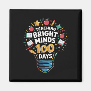 Teaching Bright Minds For 100 Days Kindergarten Te Magnet