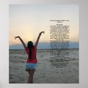 Teaching by Kahlil Gibran Poster