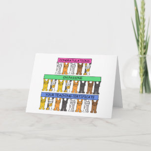 Teaching Certificate Congratulations Card