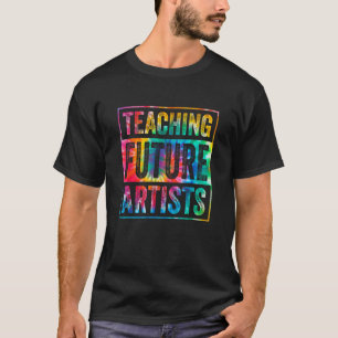 Teaching Future Artists Retro Teacher Groovy Men W T-Shirt