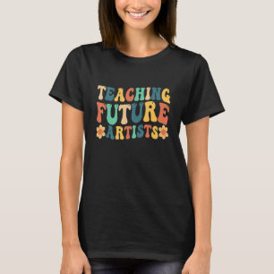 Teaching Future Artists Retro Teacher Students Tea T-Shirt